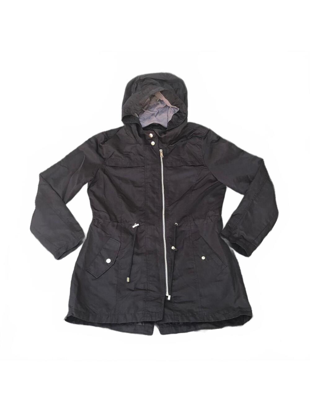 Bella Donna Women's Black Hooded Jacket Size L Polyester Shell